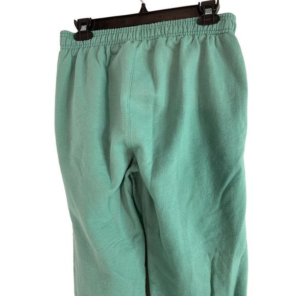 Mens Champion Terry Jogger Sweatpants Green Spelled Out Logo Medium EUC 6246 - Picture 6 of 11